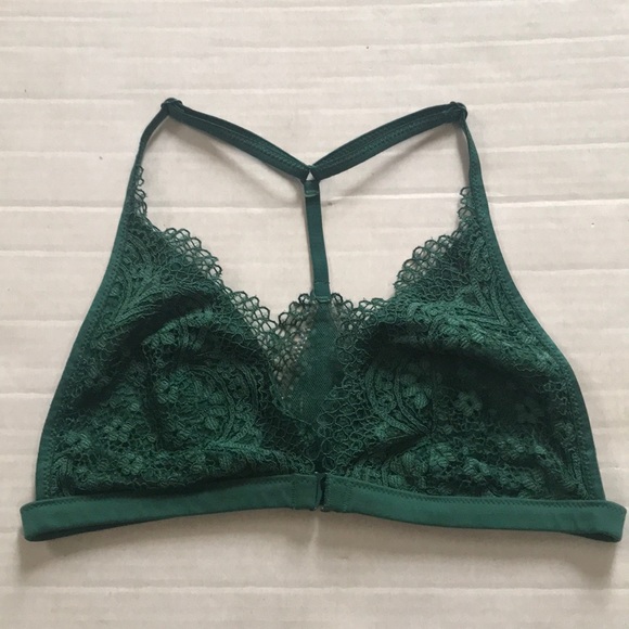 Victoria's Secret Other - Victoria’s Secret lace dark green bralette size SM